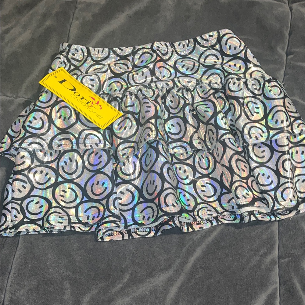 NWT!  Iridescent Smiley Mini Skirt